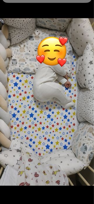Подушки та коса в дитяче ліжечко (бортики)