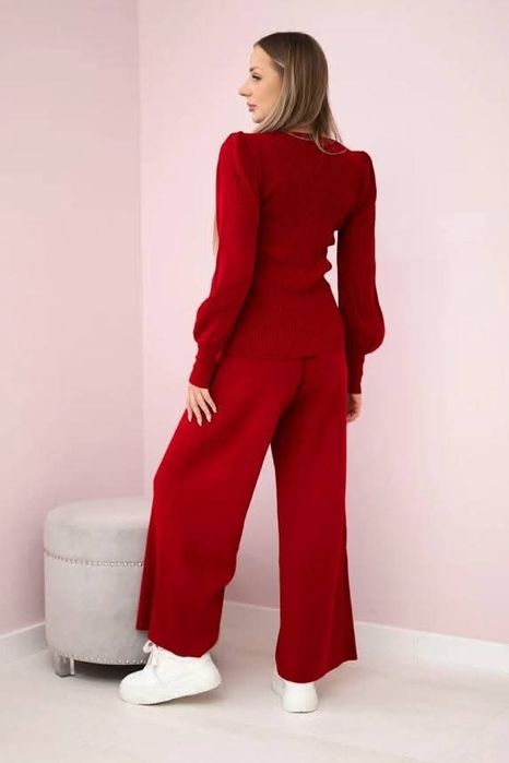 Komplet swetrowy czerwony s m l