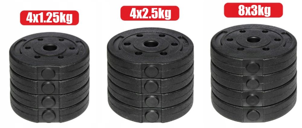 HANTLE HANTELKI 40 KG 2x20 KG ciężarki sztanga do ćwiczeń treningowe