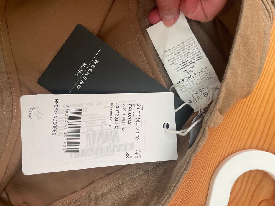 Weekend Max mara spodnie eleganckie beżowe kremowe chinosy