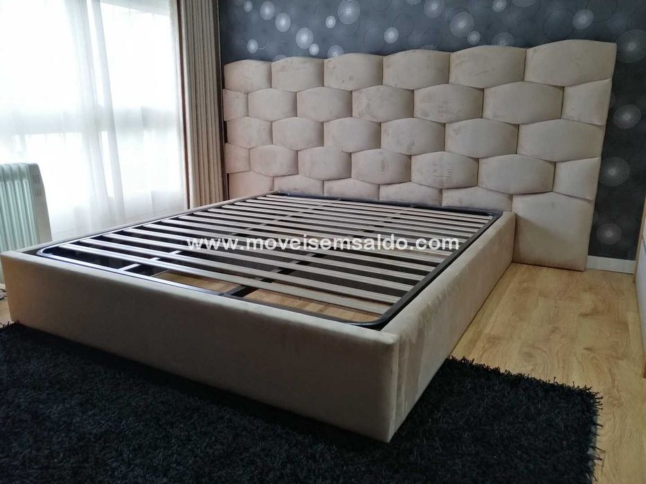 Cama de Casal Estofada - Fabricamos Todas as Medidas e Cores
