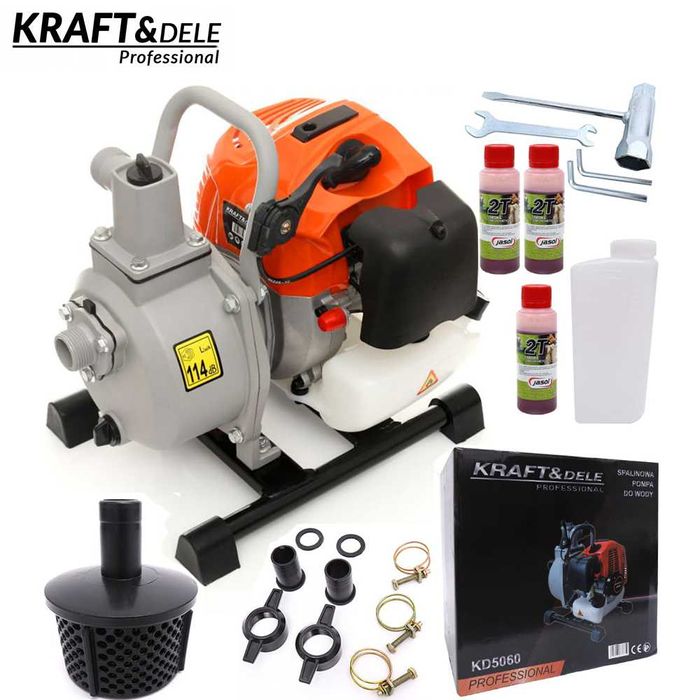 KRAFT&DELE Motopompa Pompa Do Wody Spalinowa 1 Cal + 3x Olej KD5060