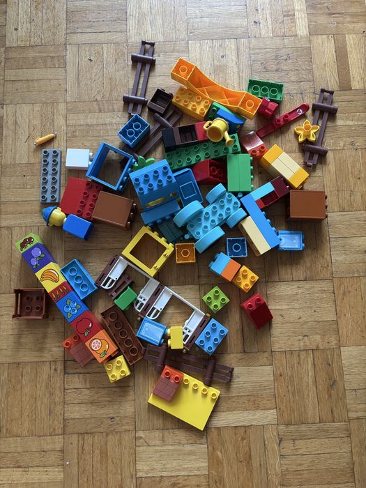 Klocki LEGO tory kolejowe, blocki i duplo