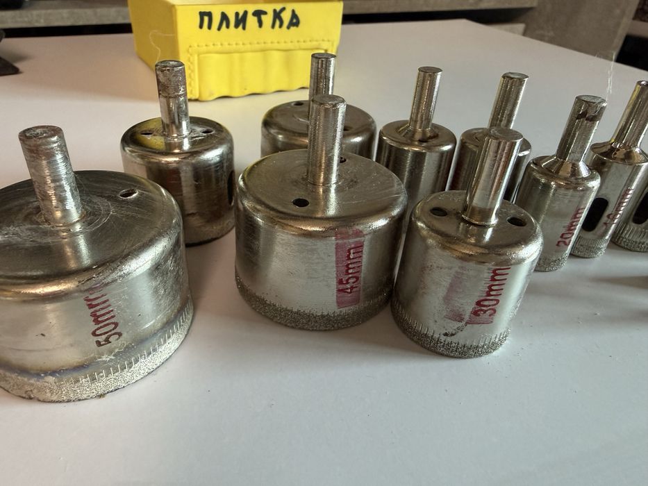 Алмазні коронки, свердла, для плитки, 14 штук, 6-50 мм