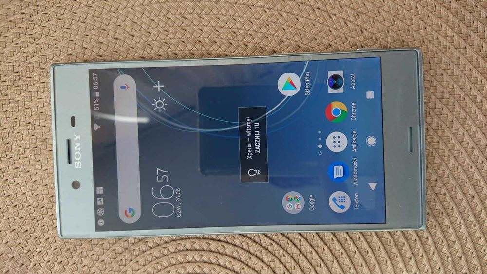 Sony Xperia XZ, G8231 stan BDB, błękitny z ładowarką