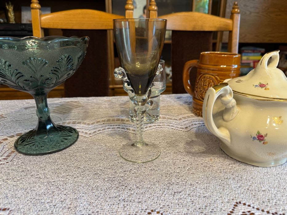 Szklo artystyczne krosno makora kolorowe szklo antyk prl