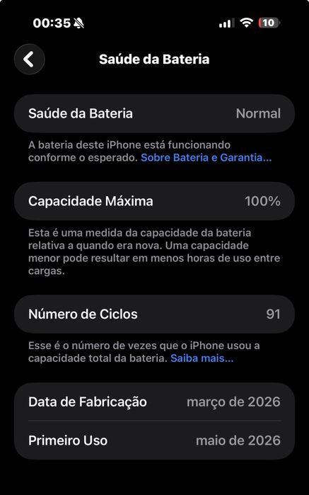 Vendo iphone 17 pro max 256 gb 1 mes de uso , motivo da vendo preciso de uma capacidade maior Pra gravar videos