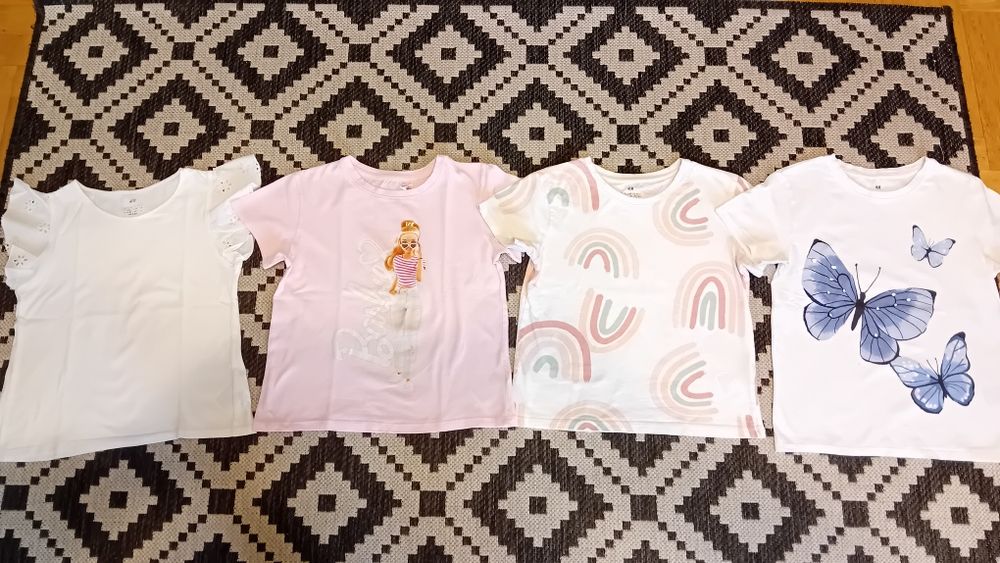 Bluzeczki firmy h&m rozmiar 122/128