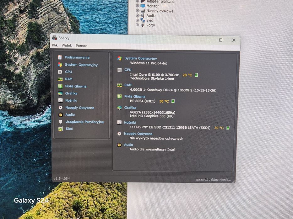 Sprawny niekompletny komputer Hp EliteDesk  800 G2 SFF