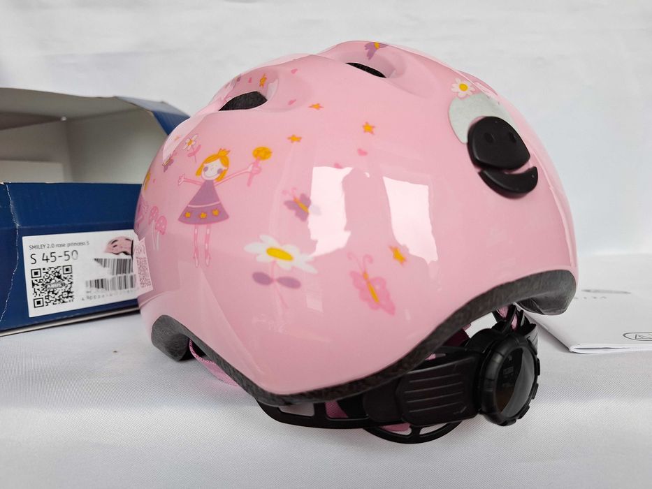 Kask rowerowy dziecięcy Abus Smiley 2.0 Rose Princess S 45-50cm