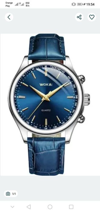 Zegarek z niebieskim paskiem