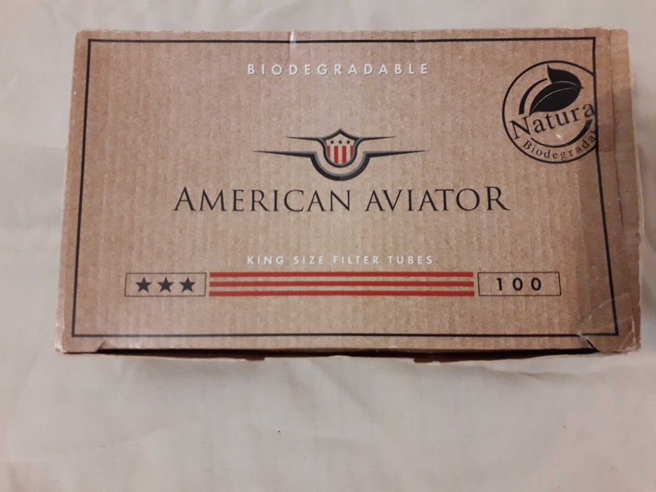 Caixa com 100 tubos de cigarro biodegradaveis