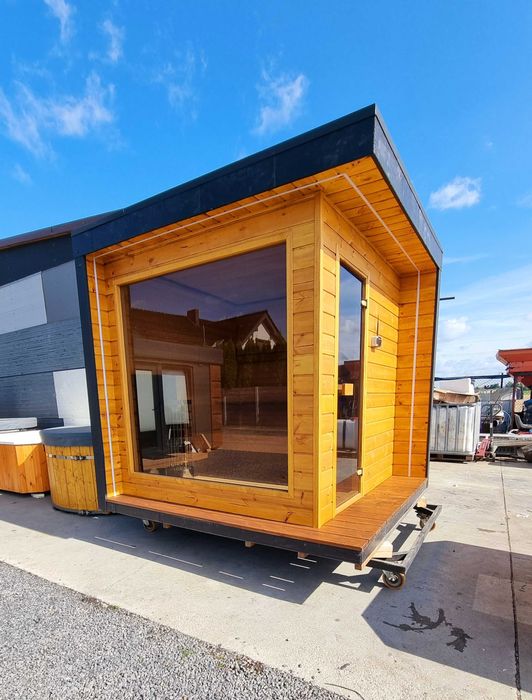 Sauna wolnostojąca ogrodowa NordWood piec HARVIA izolowana producent