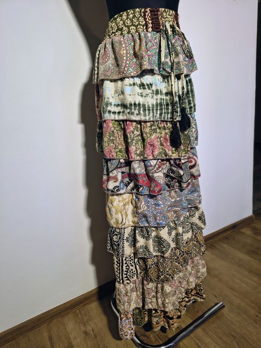 Spódnica boho z falbanek r. M, L, XL