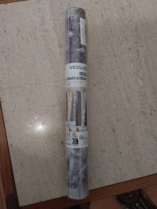 Papel de Parede Autocolante Mármore Cinza VEELIKE - 3m (Novo/Selado)