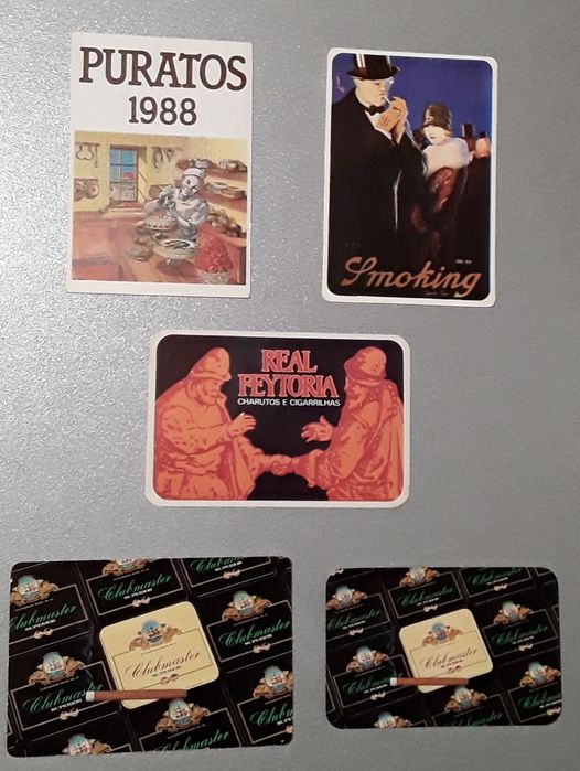 Calendários de bolso marcas de tabaco ou cigarros
