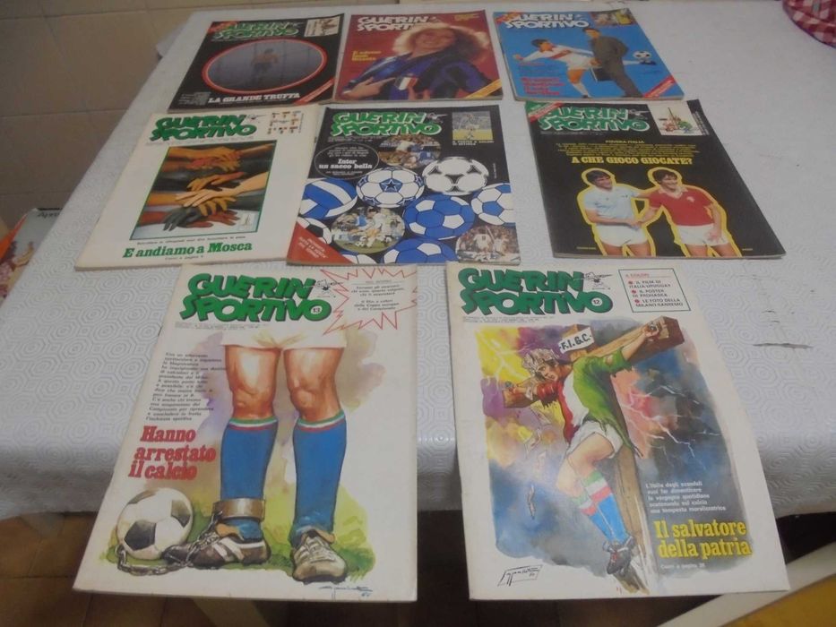 Revistas Italianas de Futebol Guerin Sportivo, anos 70/80