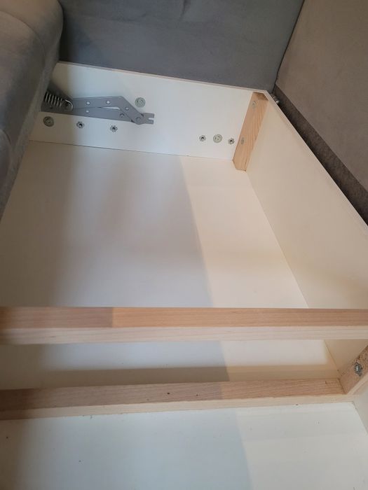 Narożnik velvet jasnoszary