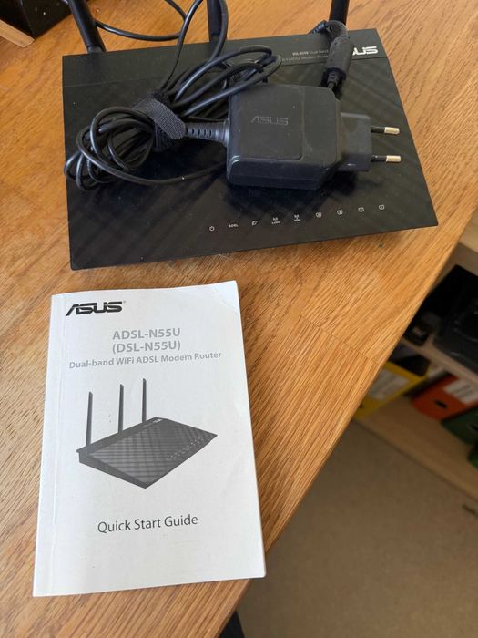 Router ASUS DSL-N55U WAWA BIAŁOŁEKA  (600Mb/s a/b/g/n, Aneks A/B, 2xUSB 3G/4G)