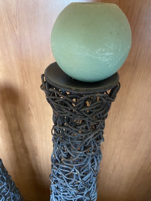 Decoração em Vime – Conjunto de 2 Peças