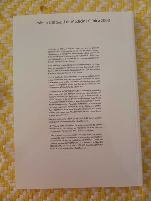 Uma nova visão das doenças reumáticas inflamatórias
Prémio Bial