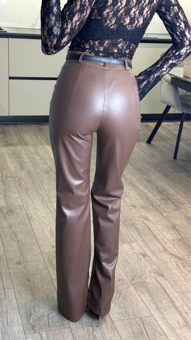 Жіночі шкіряні штани якісні на замші ( з легким утепленням )