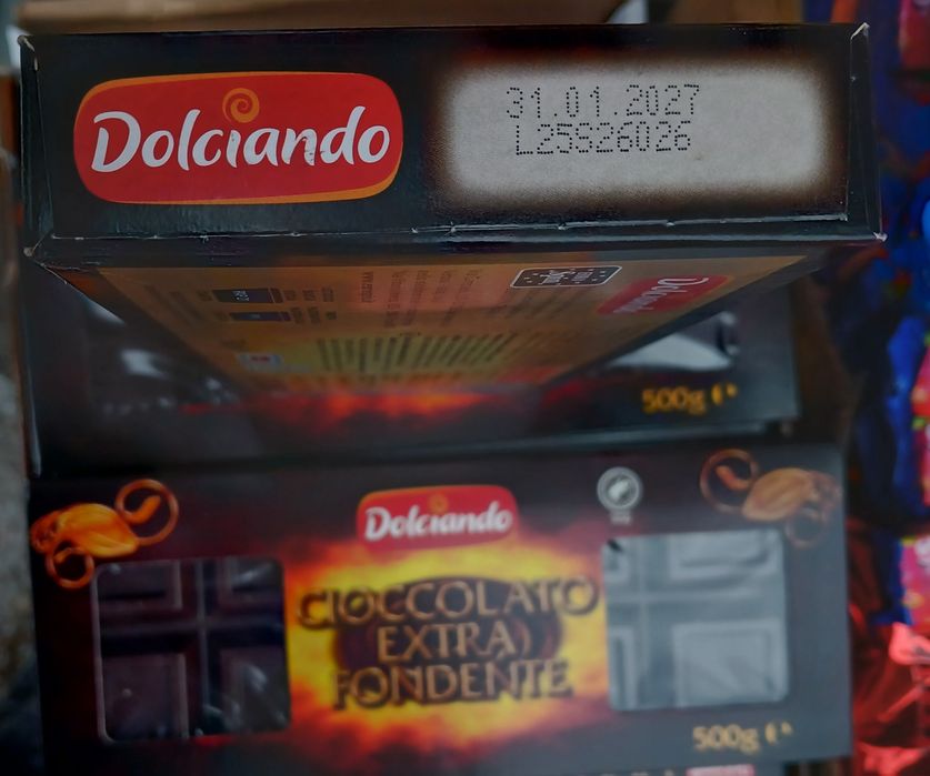 Шоколад экстрачерный Dolciando Cioccolato Extra Fondente 500 гр Итали