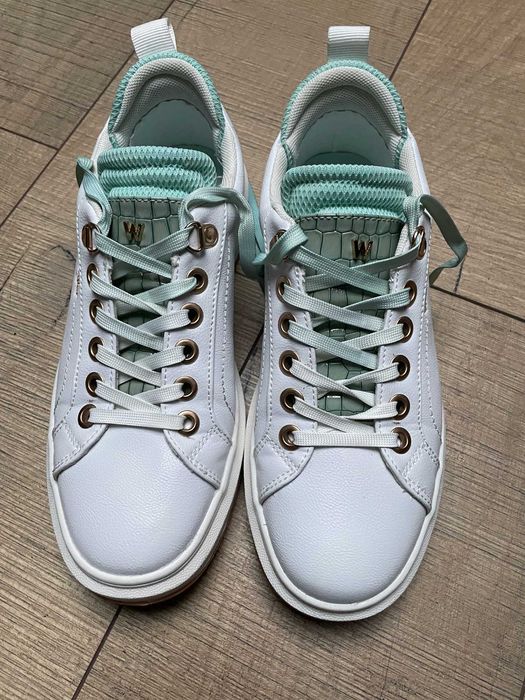 Wrangler Sneakersy damskie biało miętowe, rozmiar 39
