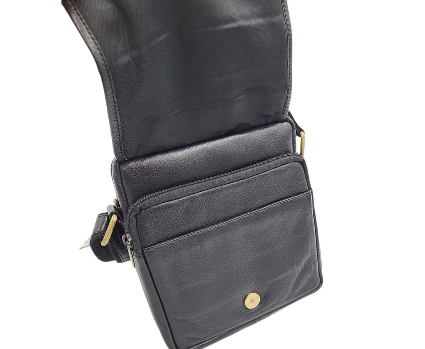 Listonoszka męska skórzana Peterson czarna