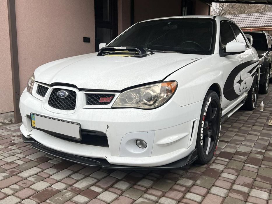 Subaru Impreza 2000-2007 рр. Передня лип накладка Niken Black (ABS)
