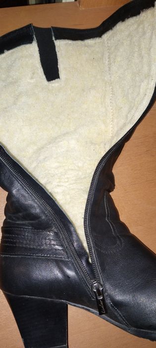 Зимові шкіряні чоботи