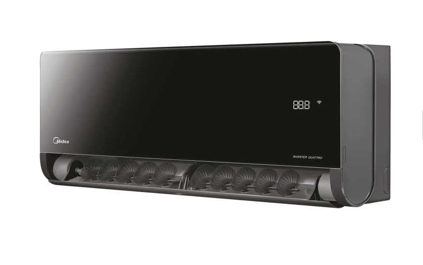 Чорний кондиціонер MIDEA MSXT, BLACK, кондиционер чорный