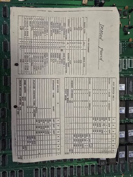 Placa PCB Dragon Punch jamma  Bootleg