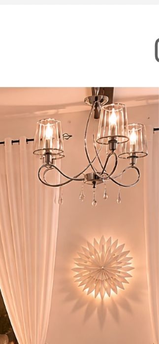 Zestaw lampa wisząca + dwa kinkiety
