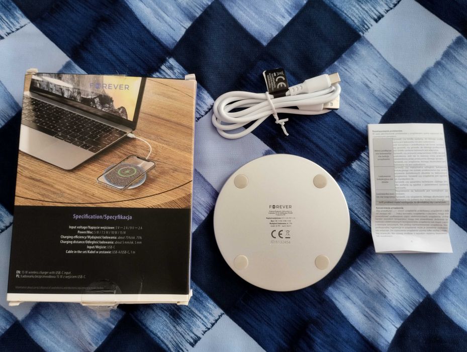 Nowa Ładowarka bezprzewodowa High Power Forever LB-PD1 15W  usb-c Nowa