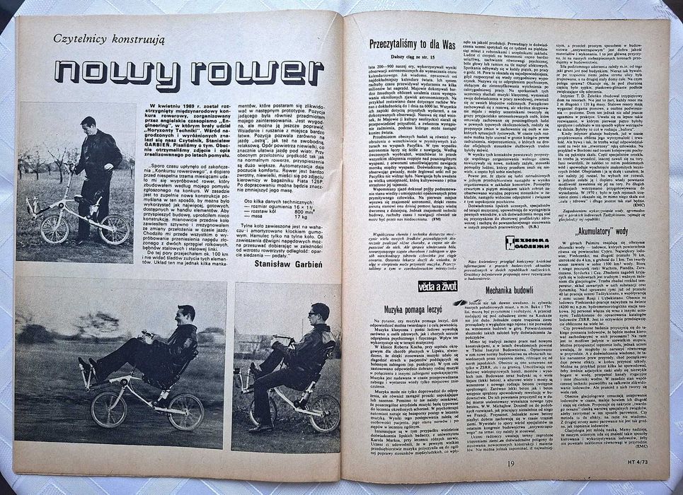 Horyzonty Techniki Nr.4 , 1973r,  miesięcznik naukowo-techniczny, PRL