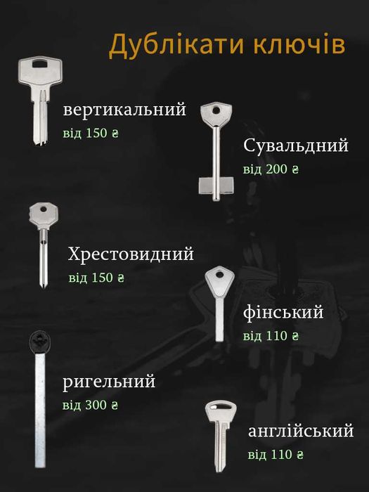 Виготовлення ключів / Заточування інструменту /  Автоключі