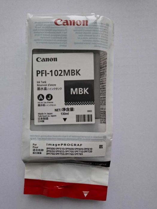 Картридж Canon PFI-102MBk (matte black) iPF500/600