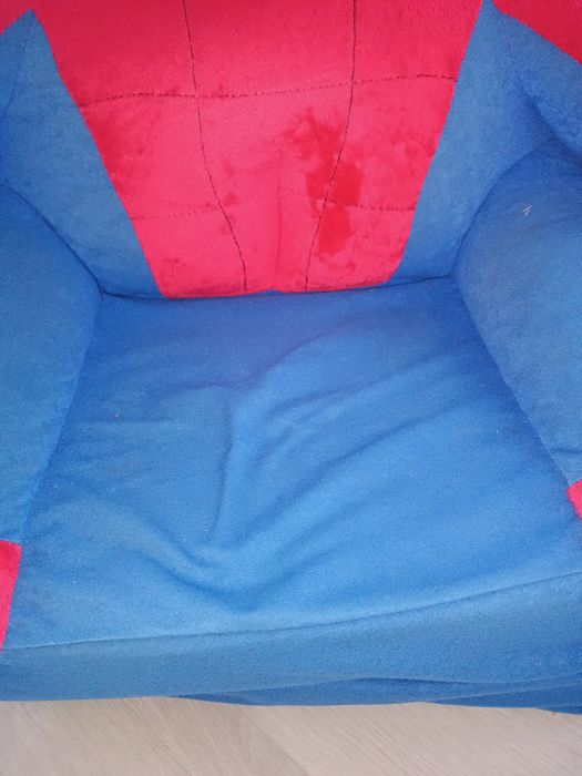 Fotelik pluszowy rozkładany Pufa leżanka Spiderman