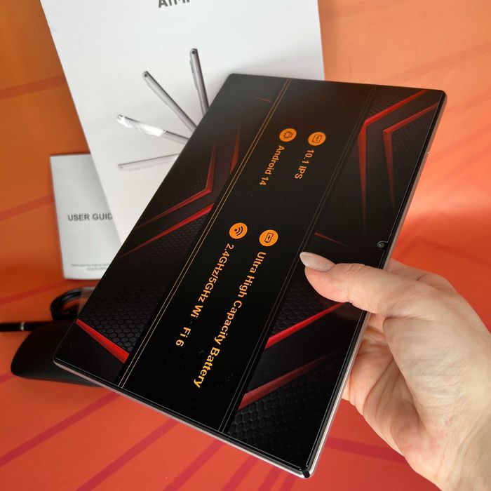 Планшет 10 дюйм Android 14 128GB+12GB 6000 mAh Клавіатура Чохол Wi-Fi