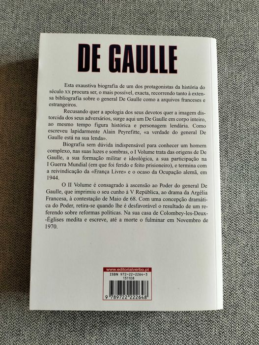 Livro "De Gaulle" volume 2 de Éric Roussel
