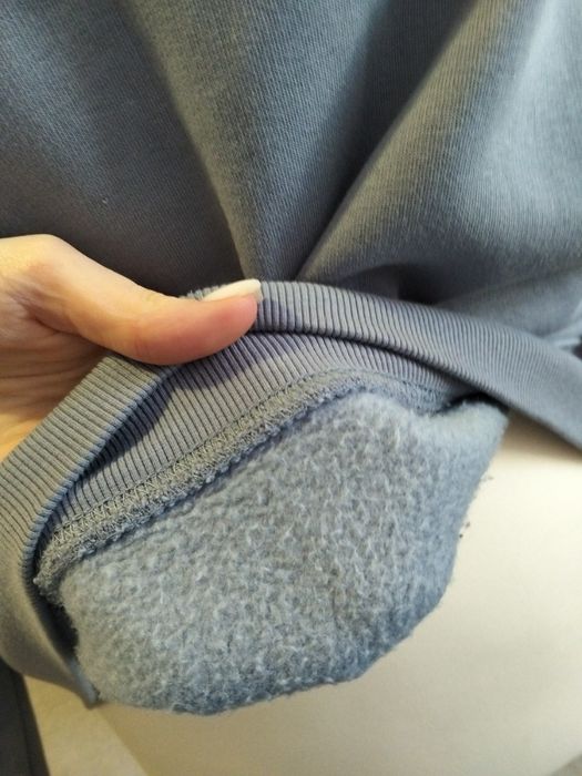 світшот жіночий на флісі, розмір М, сіро-блакитного кольору