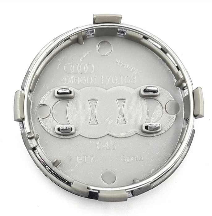*NOWE* Dekielki 61mm AUDI komplet 4szt. dekle zaślepki kapsle szare
