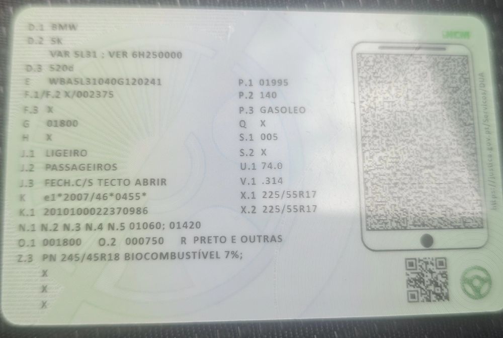 BMW 520d — Gasóleo — 190cv — Berlina Executiva