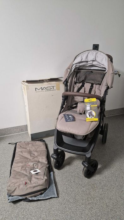 Wózek Spacerowy Mast M4 Sand + pokrowiec + Moskitiera Stan Super