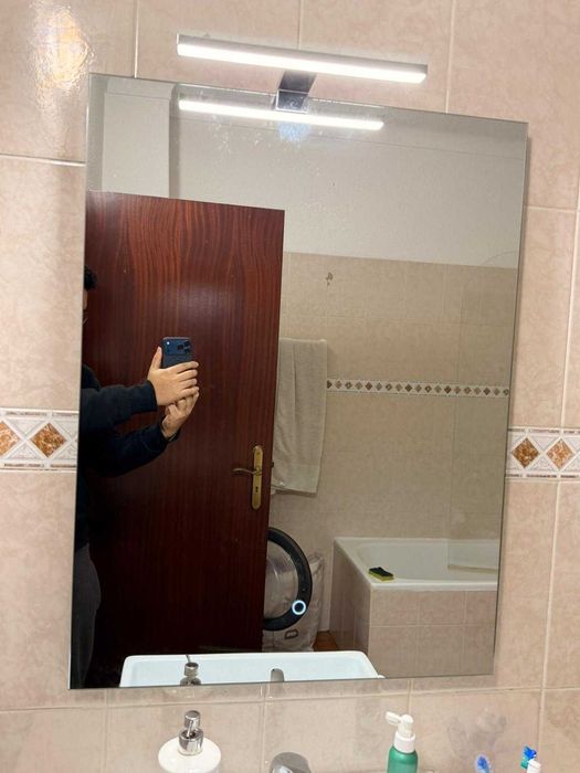 Espelho quadradro com luz