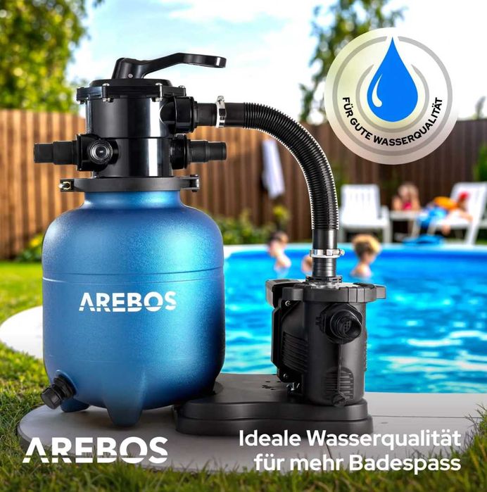 System filtrów piaskowych AREBOS 350W 9500L/h 7-drożny