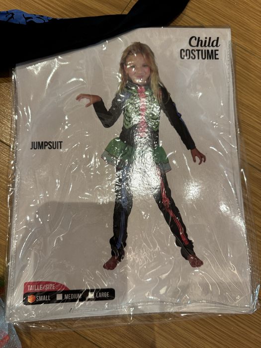 Fato Infantil de Esqueleto Colorido – Halloween / Carnaval (Tamanho S)