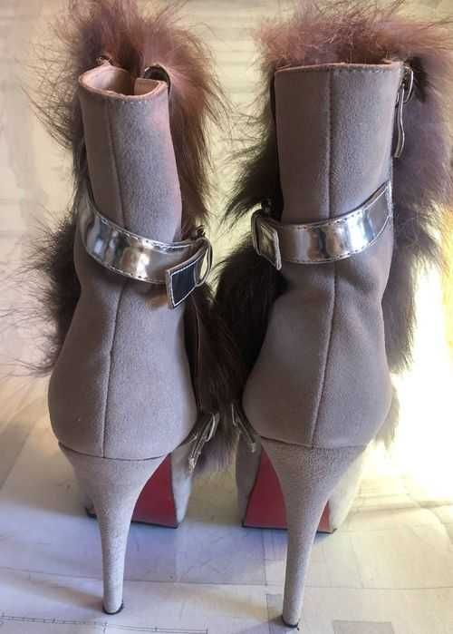Замшеві на шпильці Ботильйони Christian Louboutin 14 (4) р. 36 23-23,5