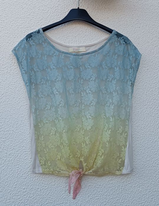 Top renda degradê Bershka